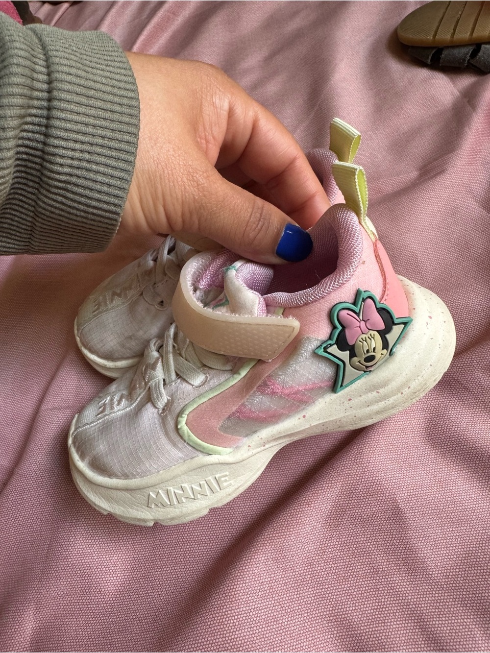 Zara Pink and Cream Minnie Kids Sneakers